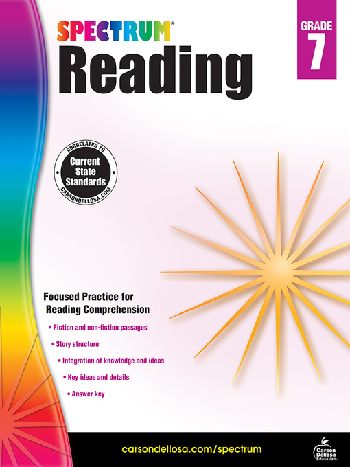 Title details for Spectrum Reading Workbook, Grade 7 by Spectrum - Available
